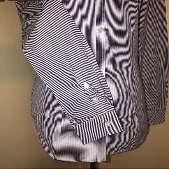 Golden Goose Blue & White Striped Button-Up LongSleeve Shirt,Size-Small - Picture 9 of 10